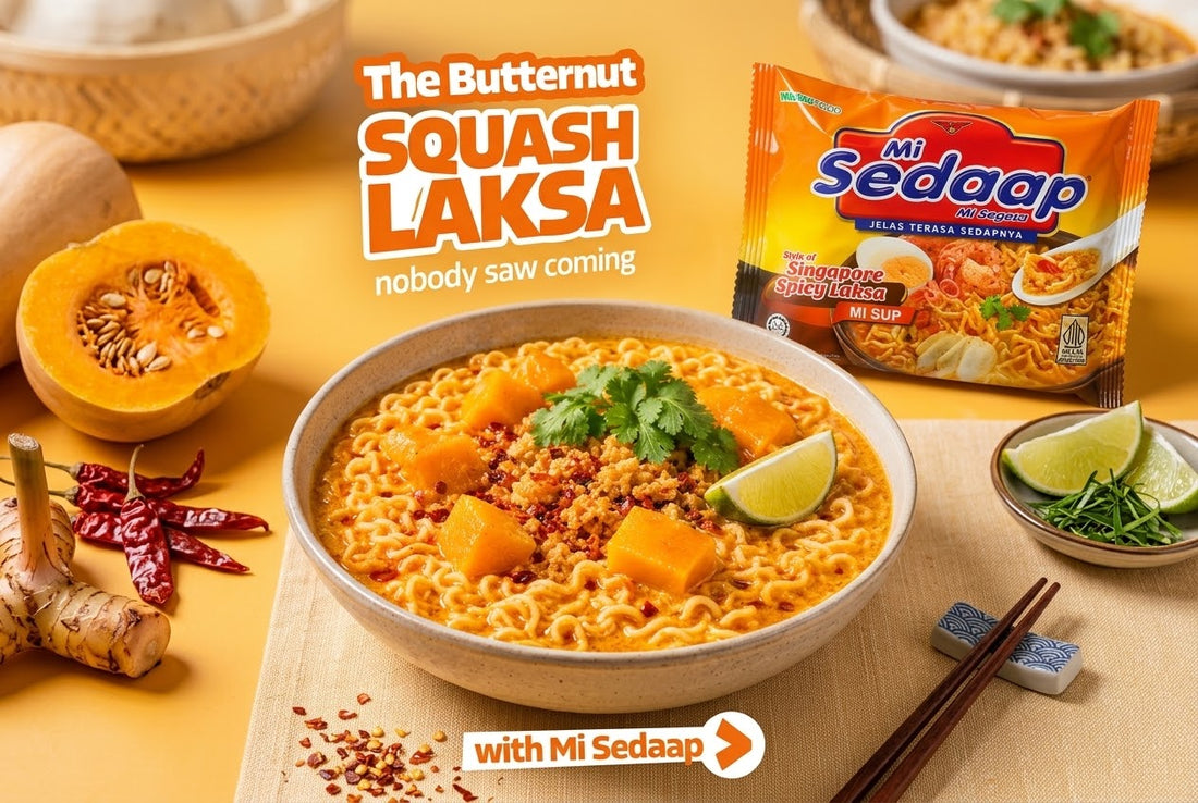 Easy Butternut Squash Laksa Recipe with Mi Sedaap