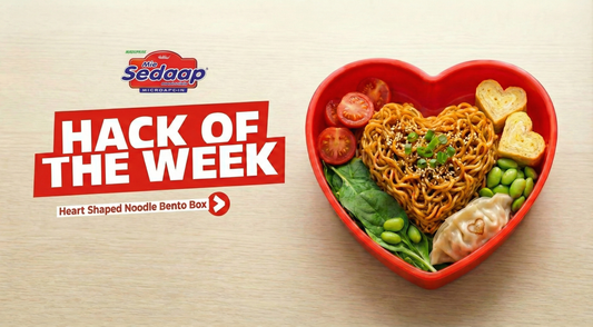 Heart-Shaped Noodle Bento Box: A Simple Plating Hack