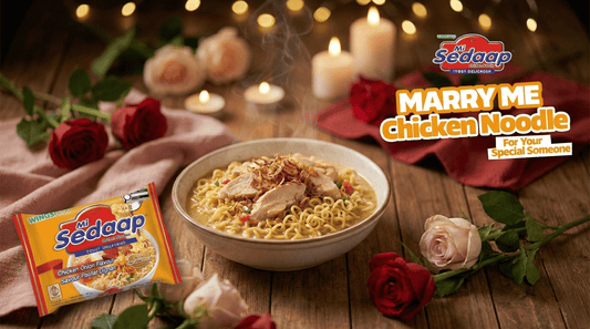 marry me chicken noodle recipe with mi sedaap chicken onion flavor for your special someone